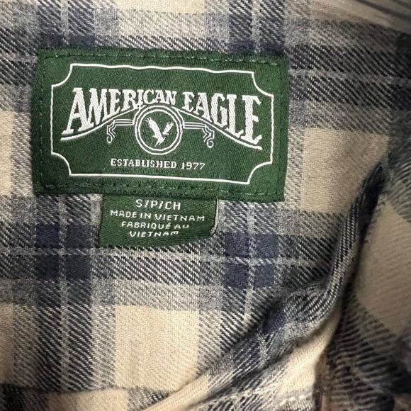 American Eagle Men's Plaid Button Up Shirt Multicolor Size Small - Picture 8 of 9
